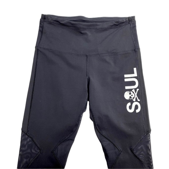 LULULEMON × SoulCycle Rare Logo Meshed 7/8 Leggings Tights in Black Size 8 - Picture 4 of 11